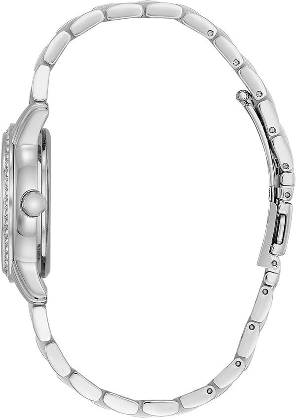 Citizen Women's Eco-Drive Dress Classic Crystal Watch in Stainless Steel, Mother of Pearl Dial, 32mm
