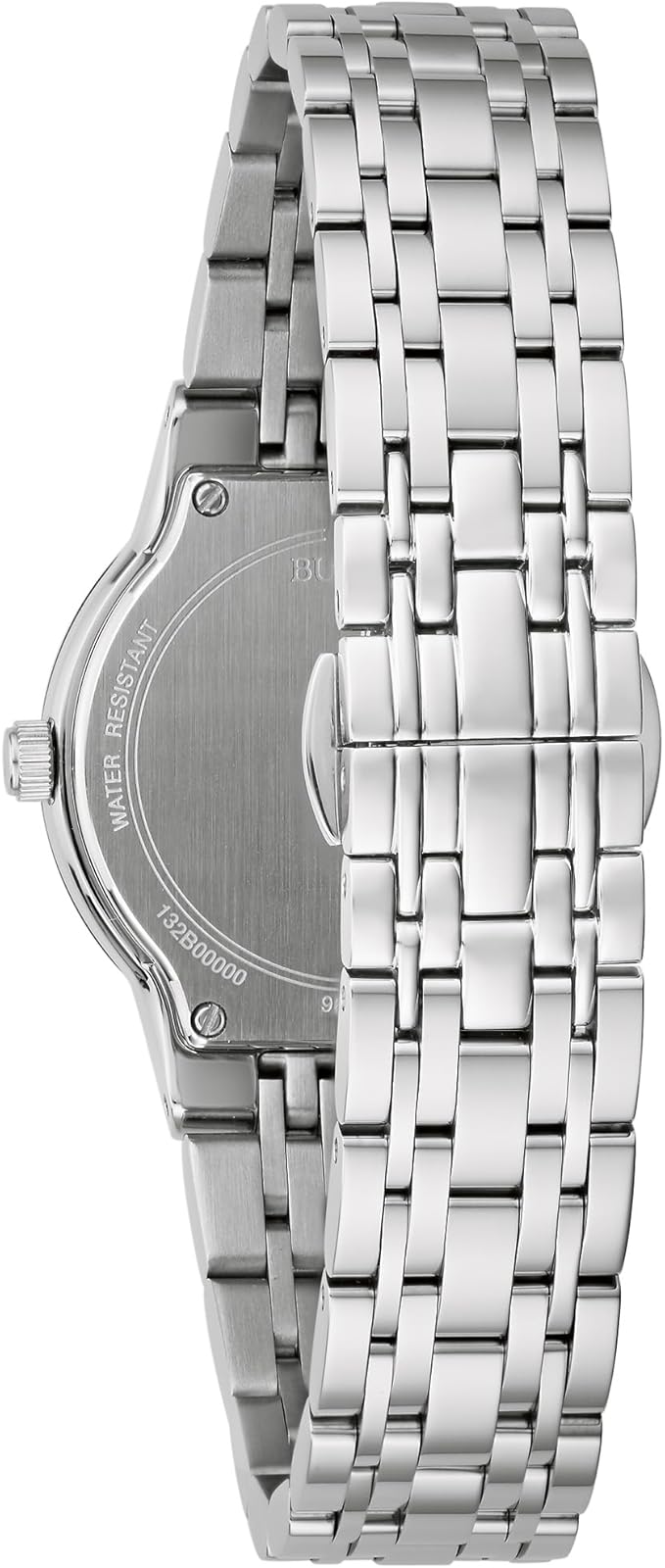 Women Ladies' Modern Stainless Steel 3-Hand Quartz Watch, Black Dial Style