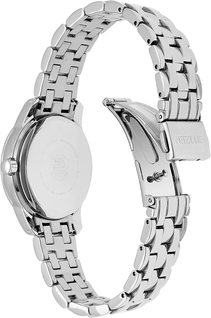 Citizen Women's Eco-Drive Dress Classic Crystal Watch in Stainless Steel, Mother of Pearl Dial, 32mm