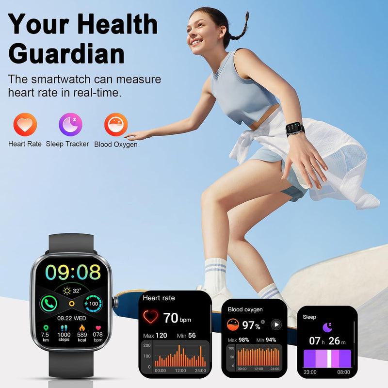 Smart Watch(Answer/Make Call), 1.91" Smartwatch for Men Women,