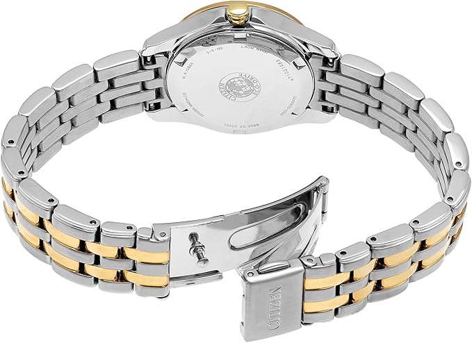 Citizen Women's Eco-Drive Dress Classic Crystal Watch in Two-tone Stainless Steel, Silver Dial, 28mm